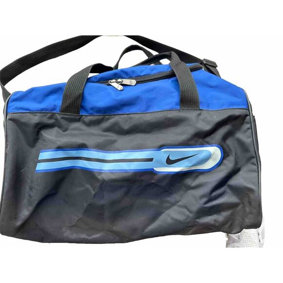 Nike Duffle Gym Bag Blue 19x10x11 With Shoulder Strap H9-sky Vintage - Picture 2 of 5